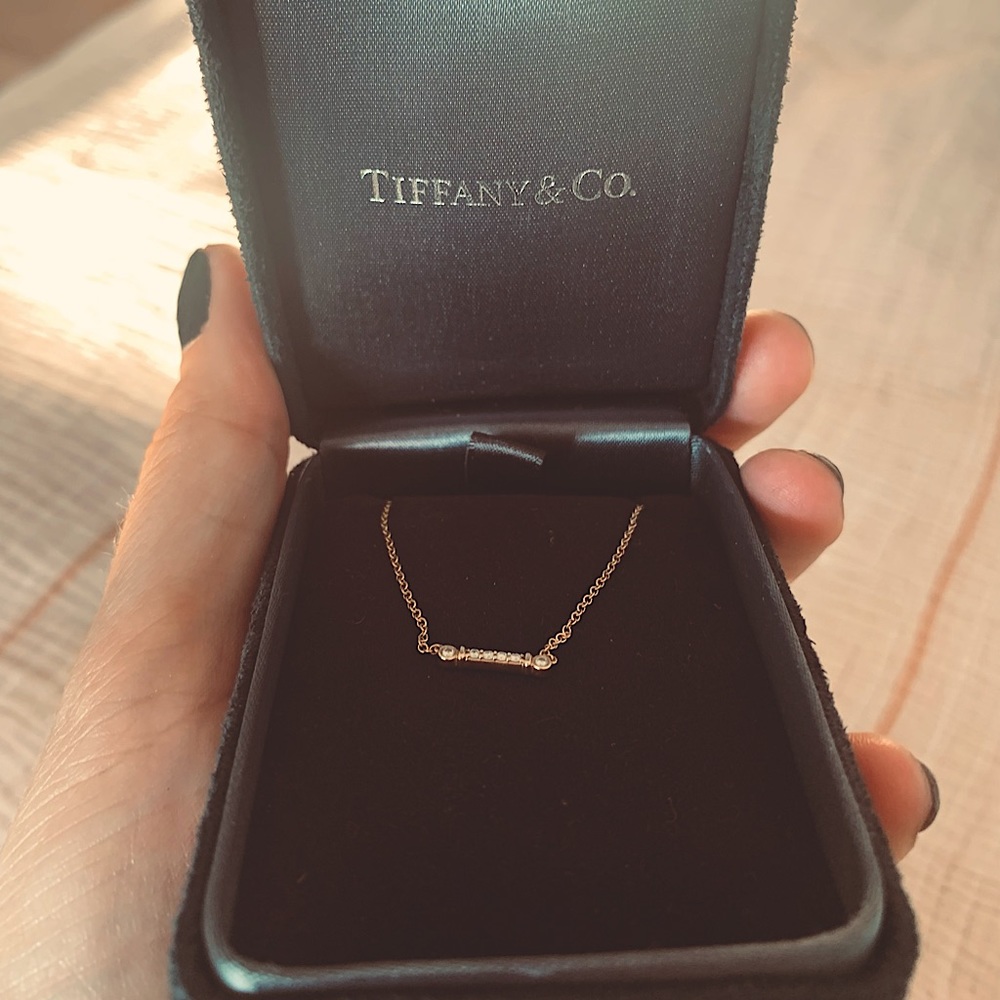 Tiffany & Co. Fleur de Lis Key Bar Pendant